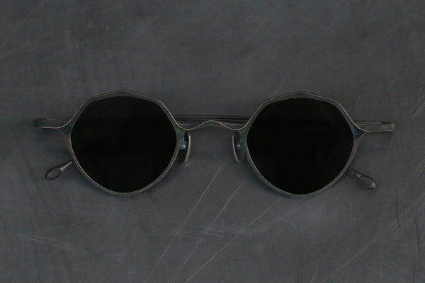 Rigards RG1019CU series collection, copper and titanium, high-quality handmade glasses, emerald frame, dark gray pieces